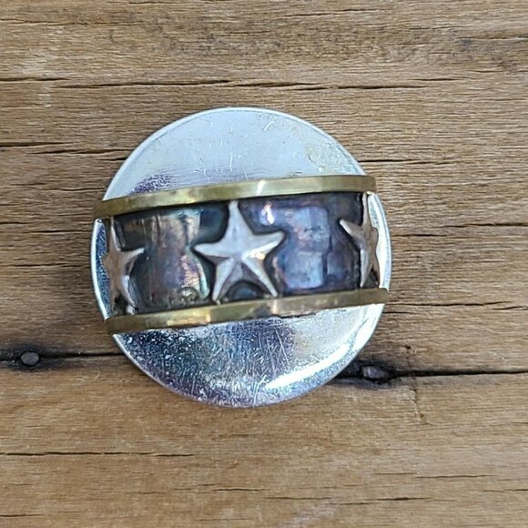 Mars & Valentine Sterling Silver Lighthouse Ring Size 8/8.5 Stars - Picture 5 of 6